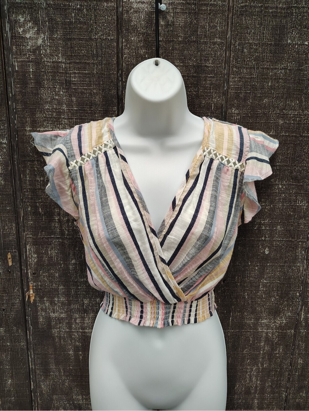 Angie Striped Crop Top